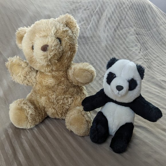 None Other - Set of Two Bears Brown and Panda